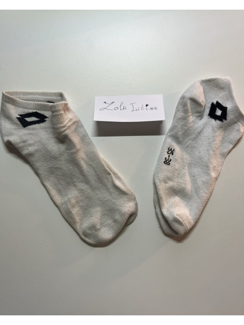 Chaussettes Lotto blanches portées 24 h